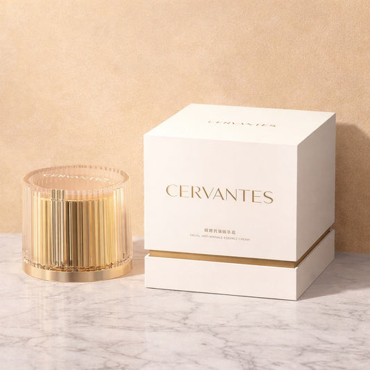 Aktivne sestavine kreme Cervantes: ceramidi, peptidi in HPR retinoid za naravni lifting učinek in polnost kože.